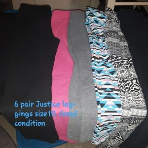 Lot: 6 pair youth girls leggings